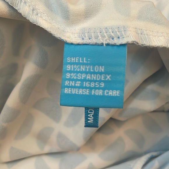 J. McLaughlin Catalina Cloth Skort Blue White Batik Geometric Skirt Size XS - Picture 2 of 5